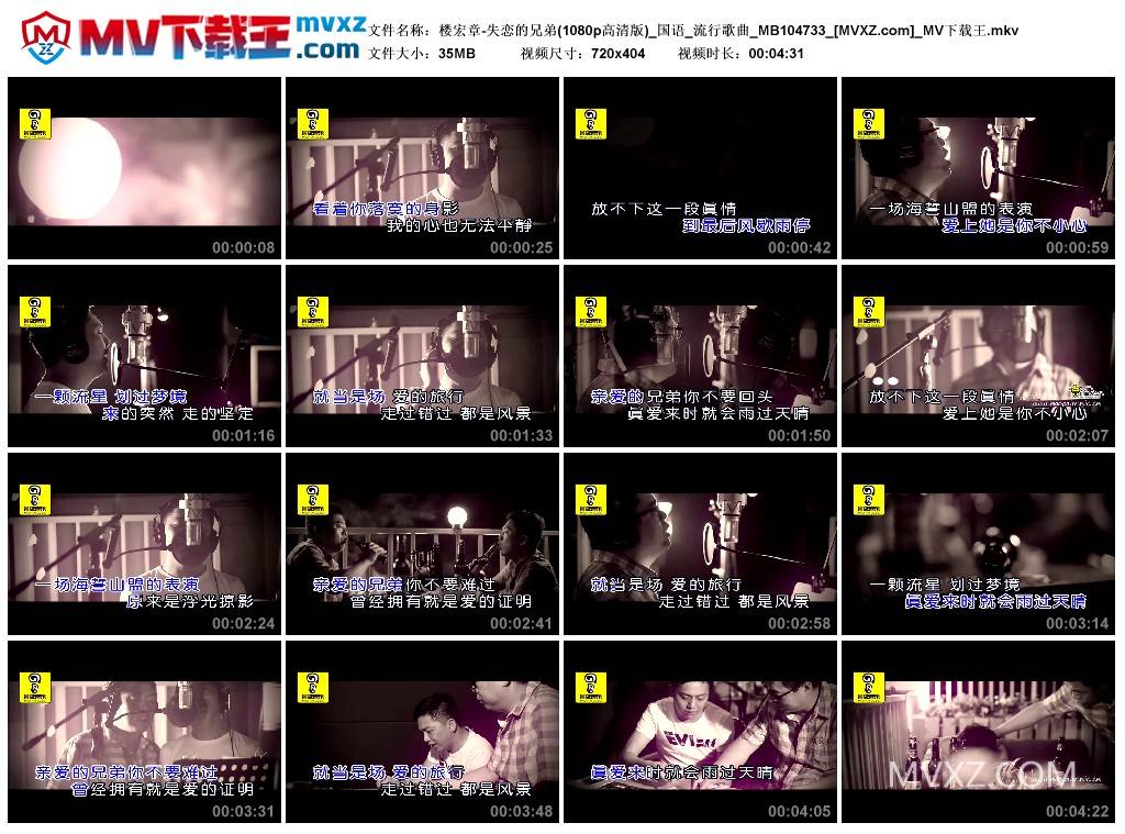 楼宏章-失恋的兄弟(1080p高清版)_国语_流行歌曲_MB104733